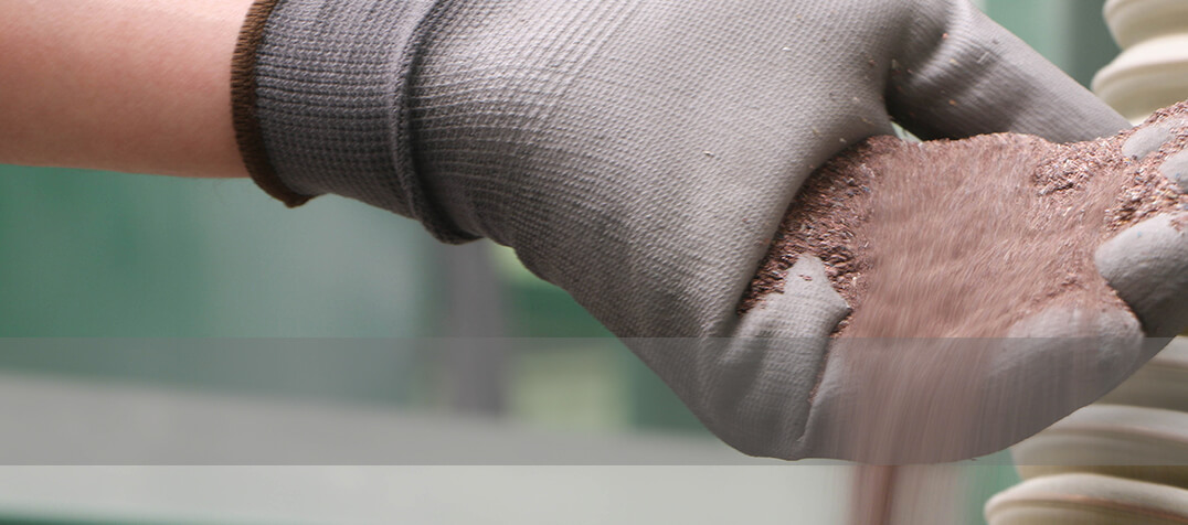 Powder resultant from recycling electronic materials